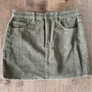 Green Corduroy Skirt